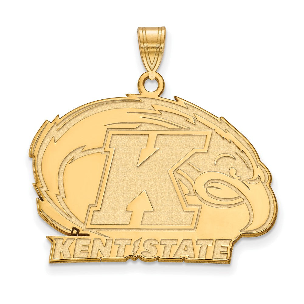 10K Gelbgold Logoart Kent State University Groß Anhänger