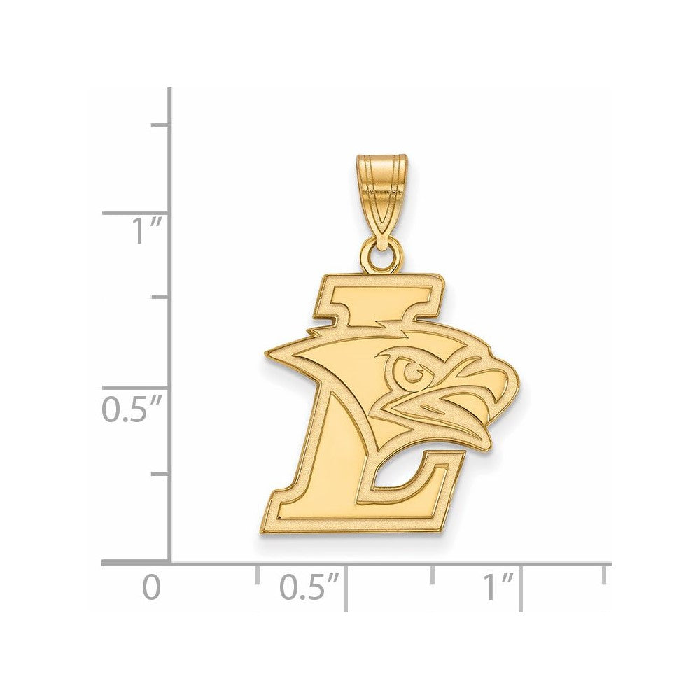 10K Gelbgold Logoart Lehigh University Groß Anhänger