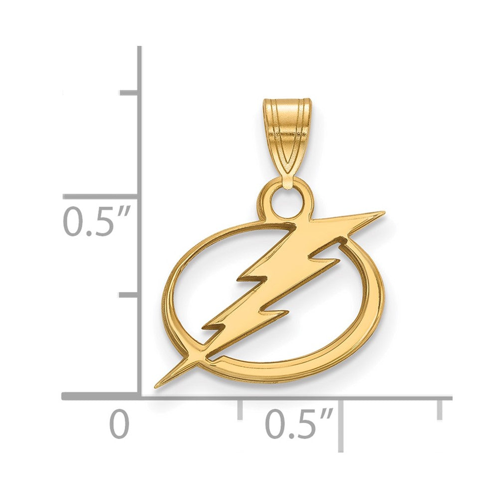 10K Gelbgold Nhl Logoart Tampa Bay Blitz Klein Anhänger