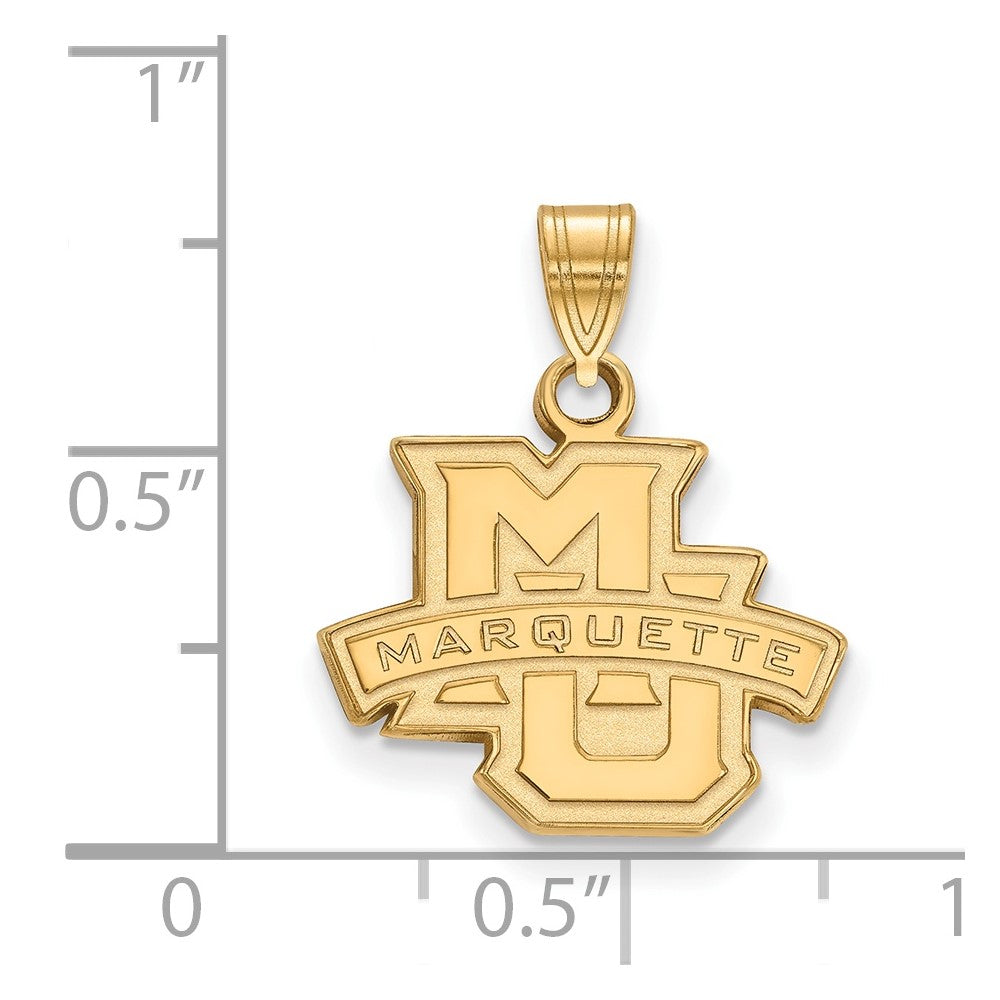 10K Gelbgold Logoart Marquette University Klein Anhänger
