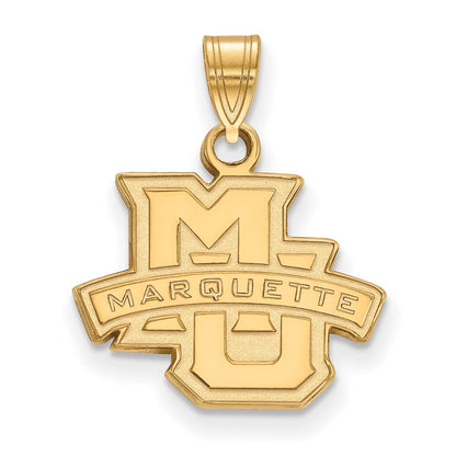 10K Gelbgold Logoart Marquette University Klein Anhänger