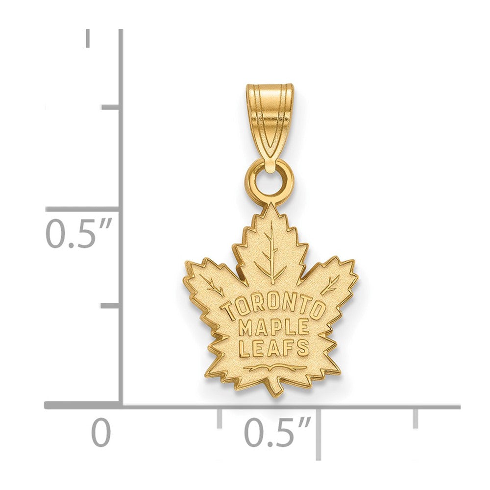 10K Gelbgold Nhl Logoart Toronto Maple Leafs Klein Anhänger