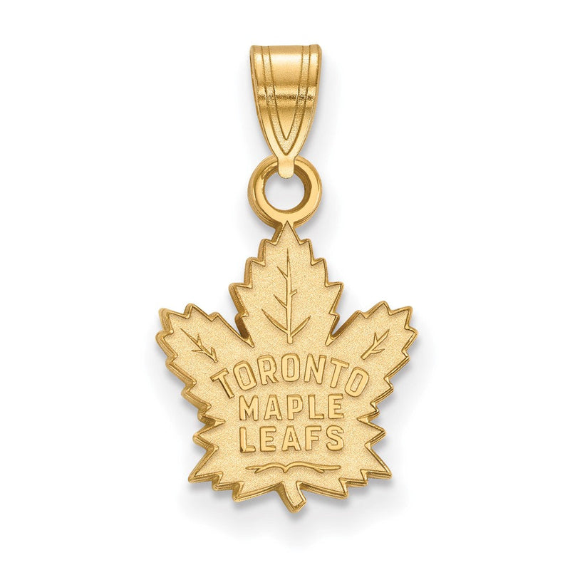 10K Gelbgold Nhl Logoart Toronto Maple Leafs Klein Anhänger