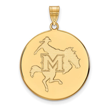 14K Gelbgold Logoart Mcneese State University Extra Groß Plättchen Anhänger