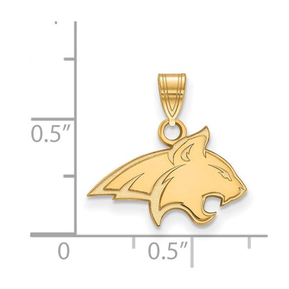 10K Gelbgold Logoart Montana State University Bobcat Klein Anhänger