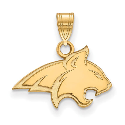 10K Gelbgold Logoart Montana State University Bobcat Klein Anhänger
