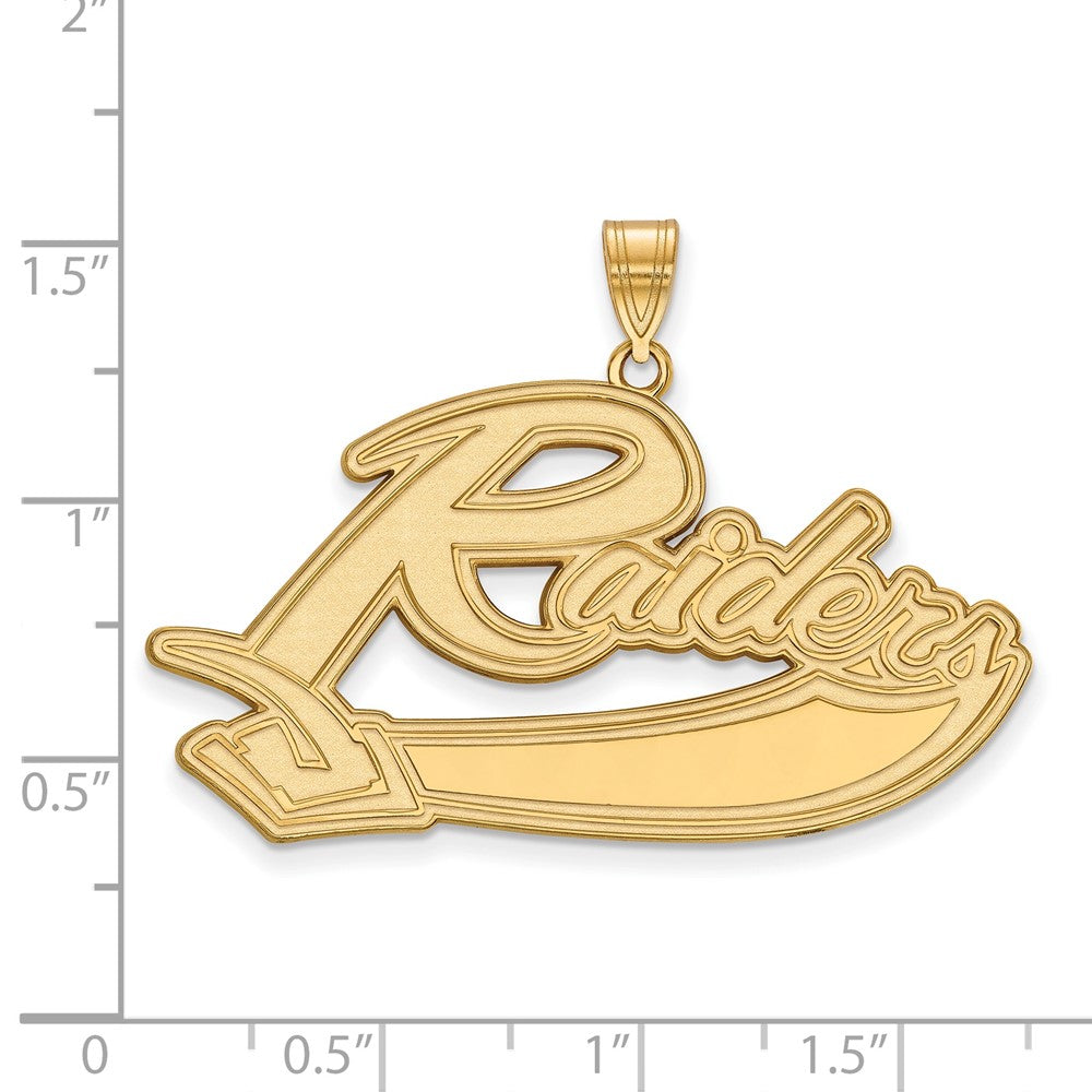 10K Gelbgold Logoart Mt Union College Raiders Extra Groß Anhänger