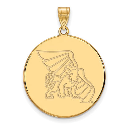 10K Gelbgold Logoart Missouri Western State University Griffon Extra Groß Plättchen Anhänger