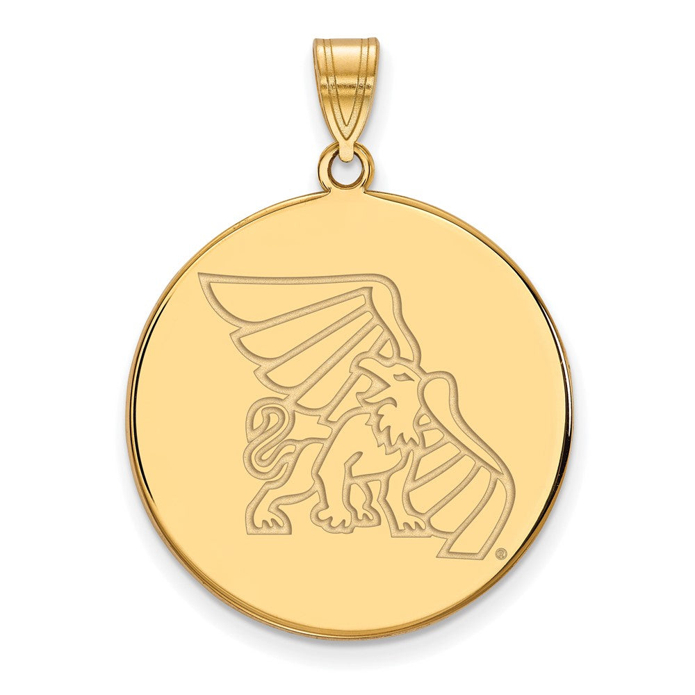 14K Gelbgold Logoart Missouri Western State University Griffon Extra Groß Plättchen Anhänger