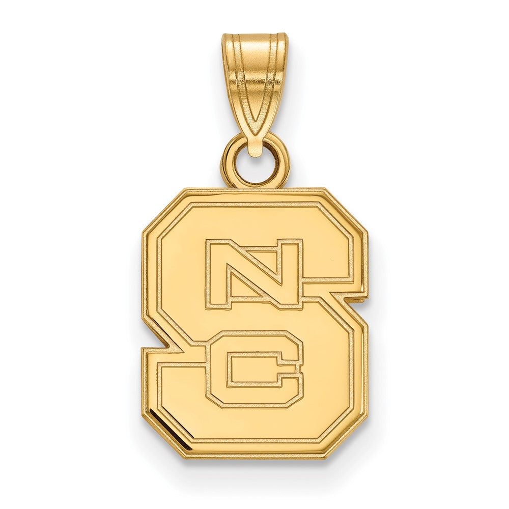 10K Gelbgold Logoart North Carolina State University N C S Klein Anhänger