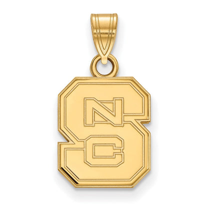14K Gelbgold Logoart North Carolina State University N C S Klein Anhänger