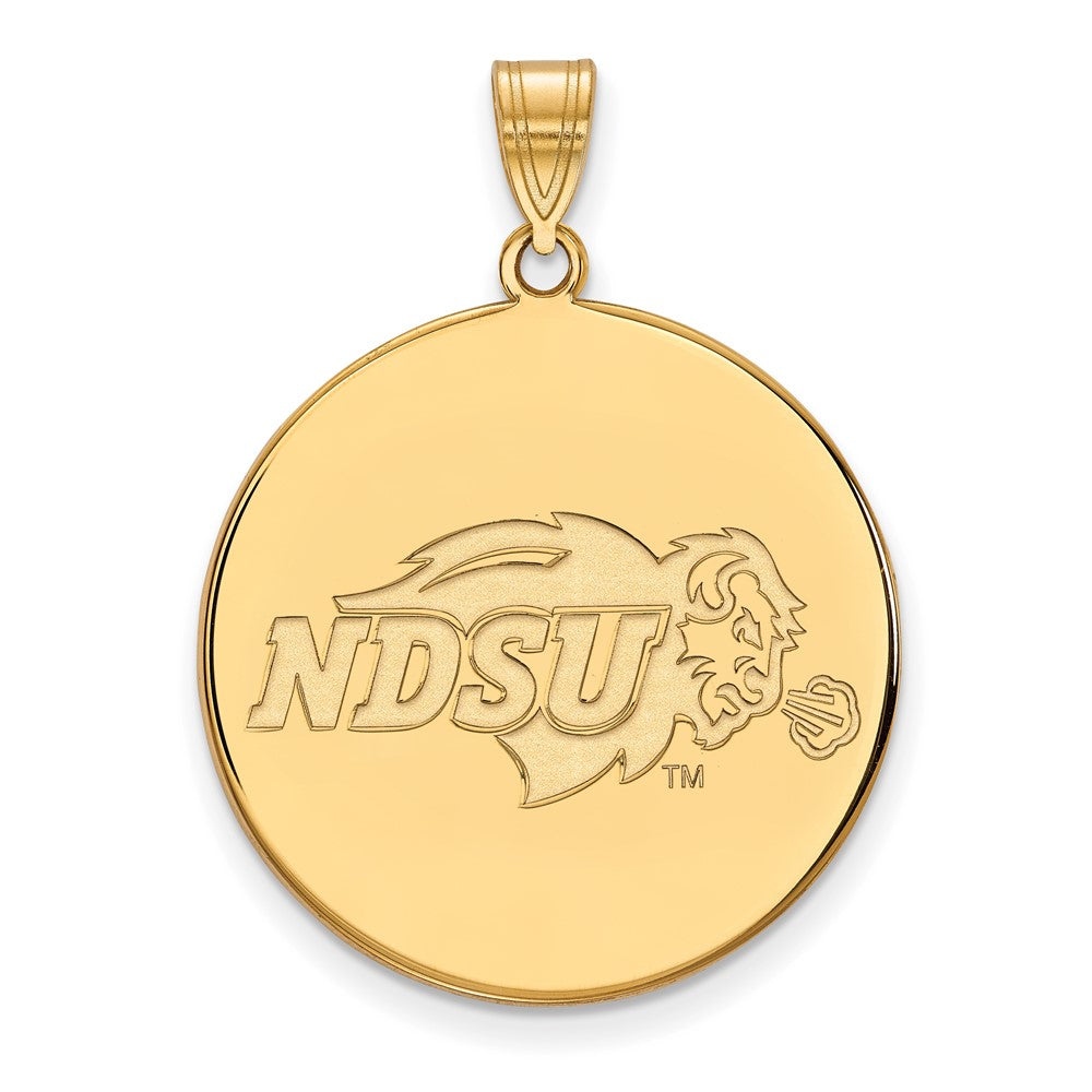 10K Gelbgold Logoart North Dakota State University Extra Groß Plättchen Anhänger