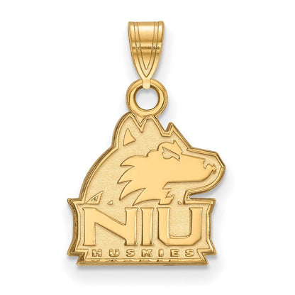 10K Gelbgold Logoart Northern Illinois University N I U Huskies Klein Anhänger