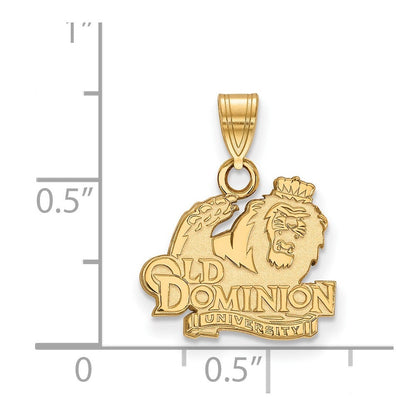 14K Gelbgold Logoart Old Dominion University Klein Anhänger
