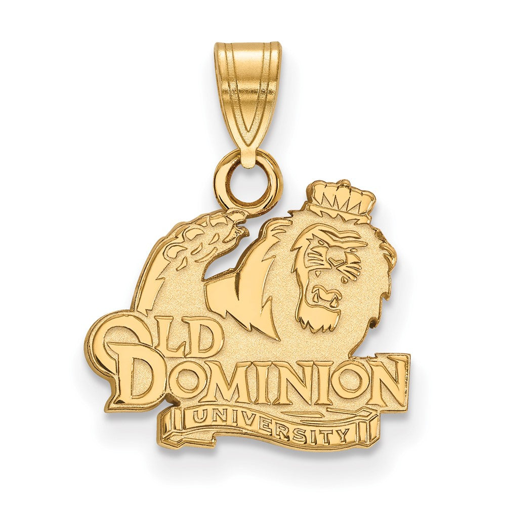 10K Gelbgold Logoart Old Dominion University Klein Anhänger