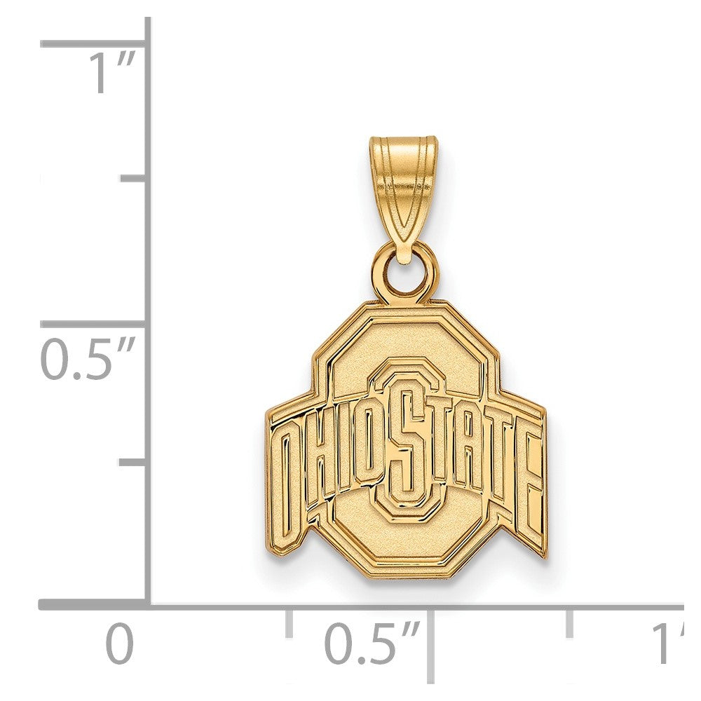 10K Gelbgold Logoart The Ohio State University Klein Anhänger