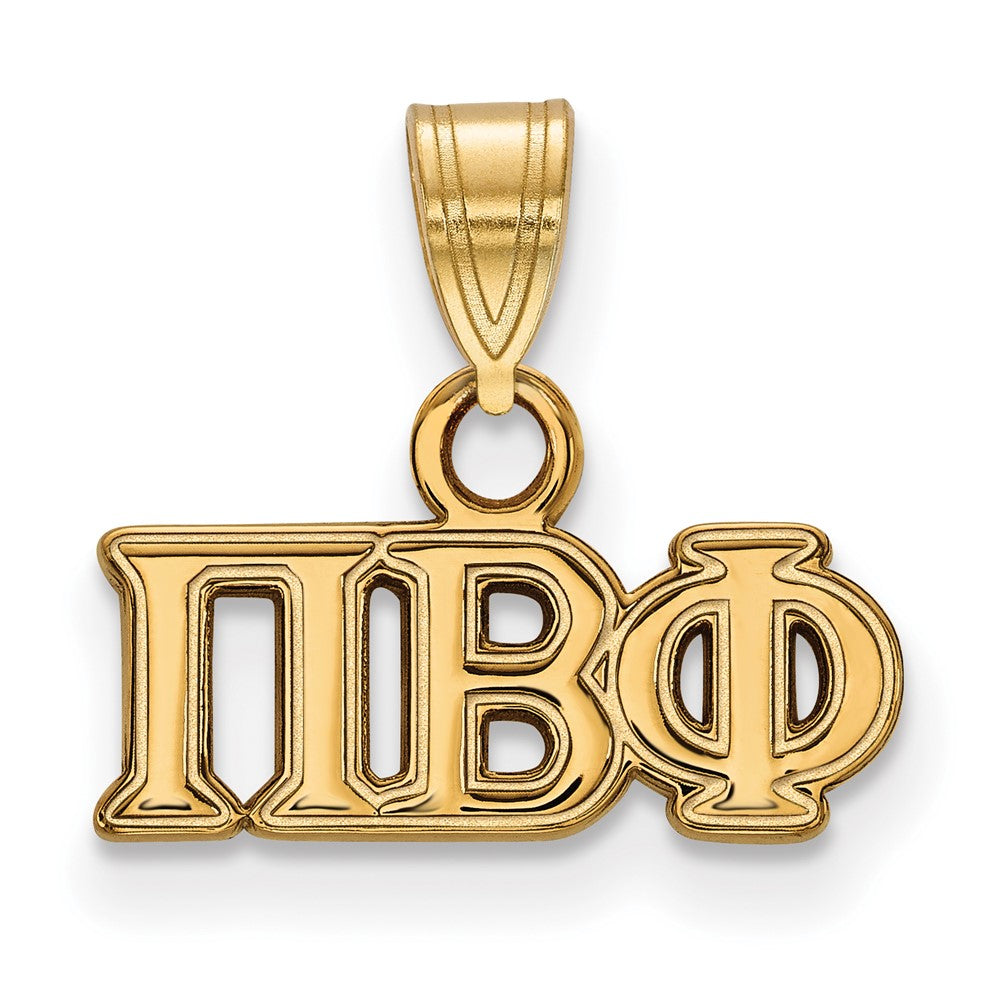 Vergoldet Sterlingsilber Logoart Pi Beta Phi Sorority Greek Buchstaben Klein Anhänger
