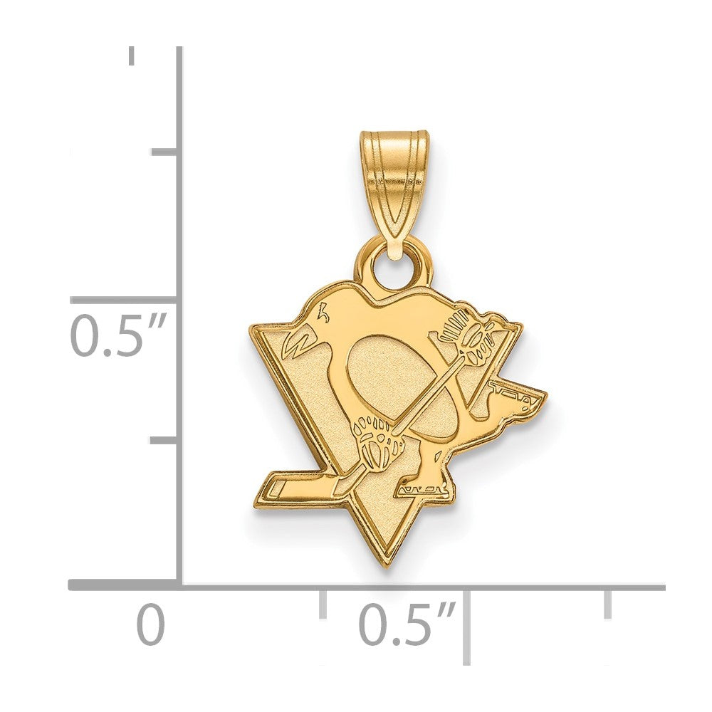 10K Gelbgold Nhl Logoart Pittsburgh Penguins Klein Anhänger