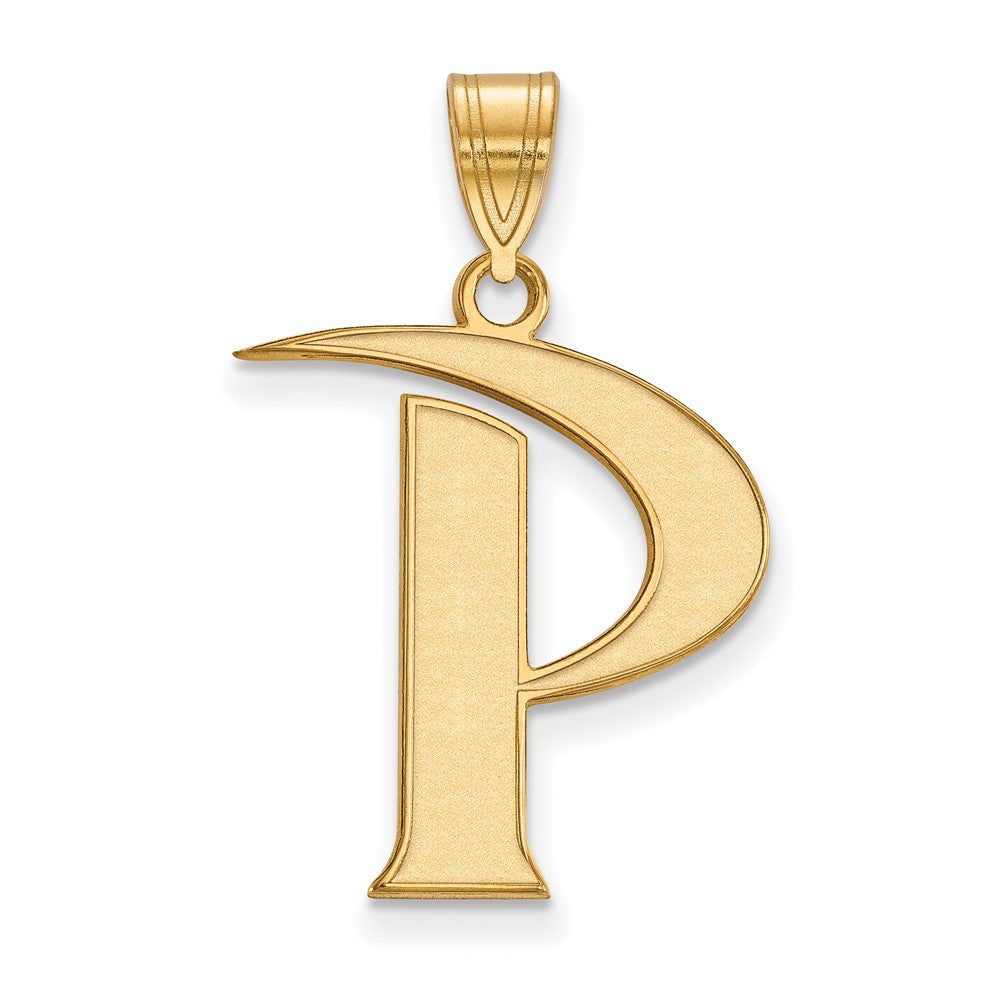 14K Gelbgold Logoart Pepperdine University Buchstabe P Groß Anhänger