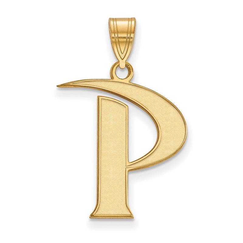 10K Gelbgold Logoart Pepperdine University Buchstabe P Groß Anhänger