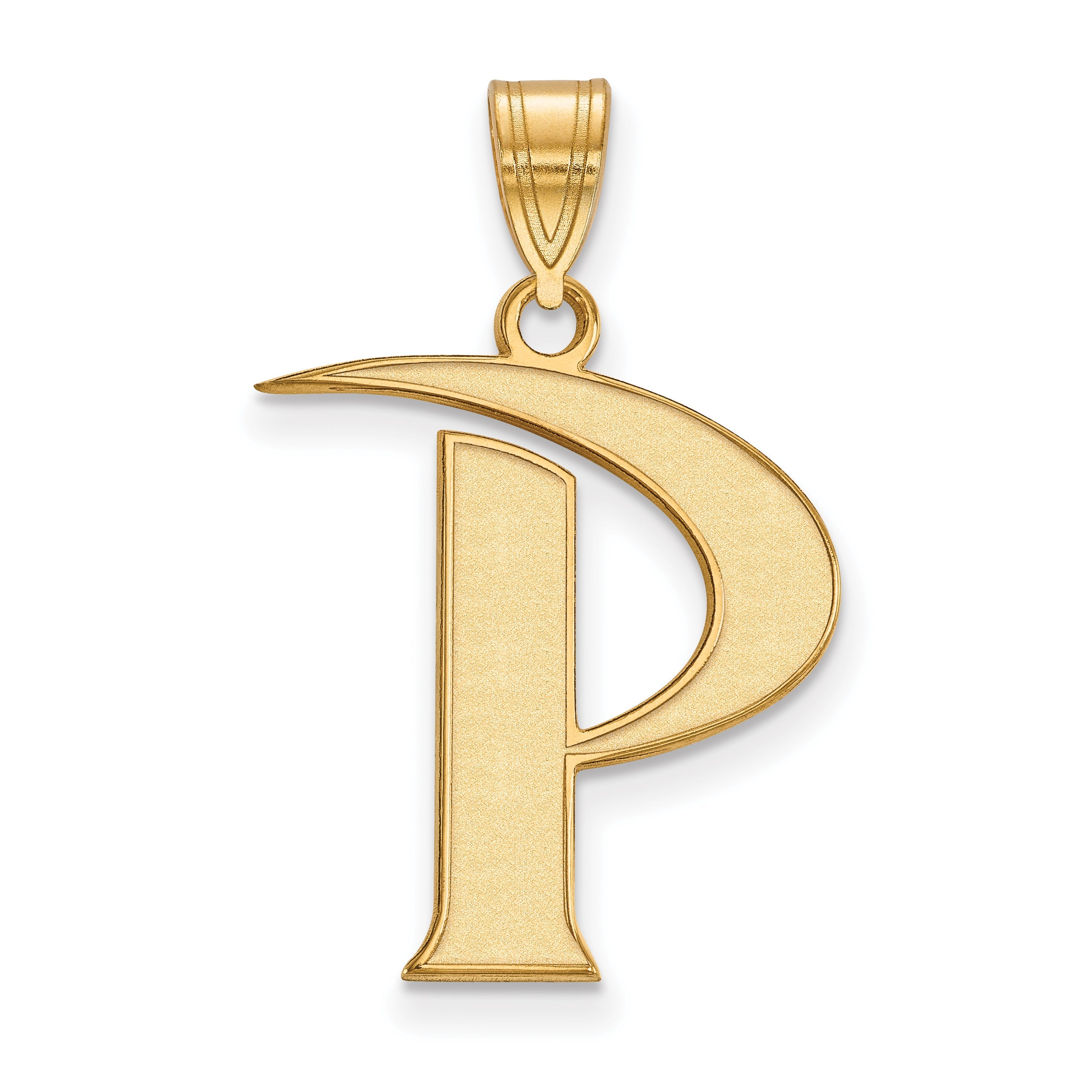 Vergoldet Sterlingsilber Logoart Pepperdine University Buchstabe P Groß Anhänger