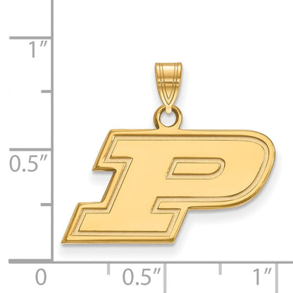 10K Gelbgold Logoart Purdue University Buchstabe P Klein Anhänger