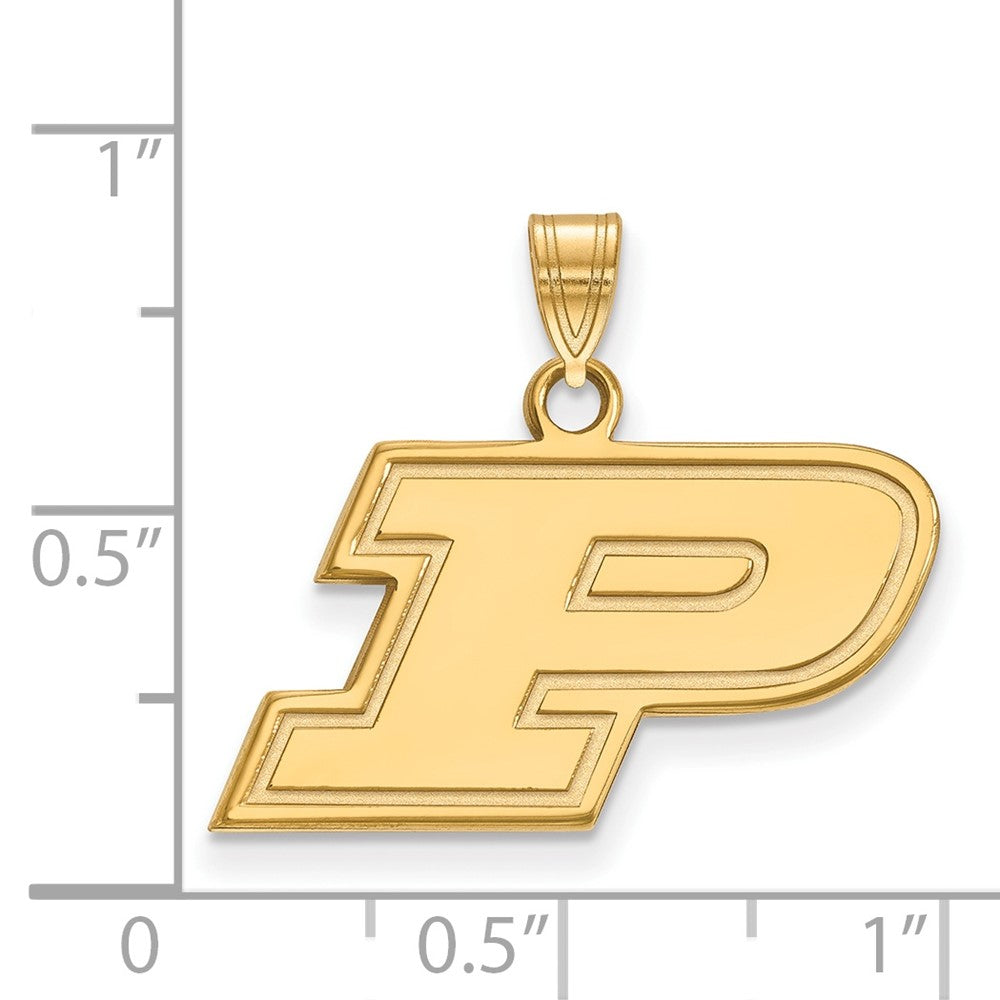 14K Gelbgold Logoart Purdue University Buchstabe P Klein Anhänger