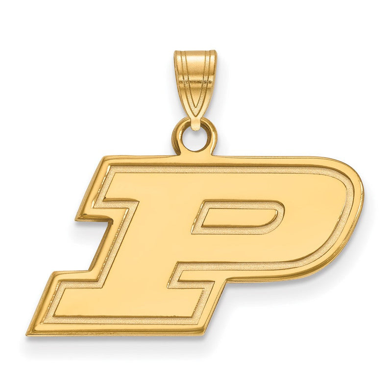 Vergoldet Sterlingsilber Logoart Purdue University Buchstabe P Klein Anhänger