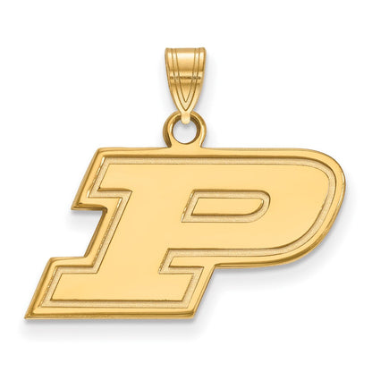 14K Gelbgold Logoart Purdue University Buchstabe P Klein Anhänger