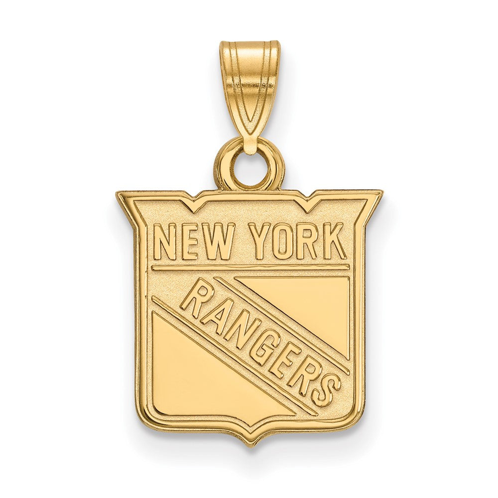 10K Gelbgold Nhl Logoart New York Rangers Klein Anhänger