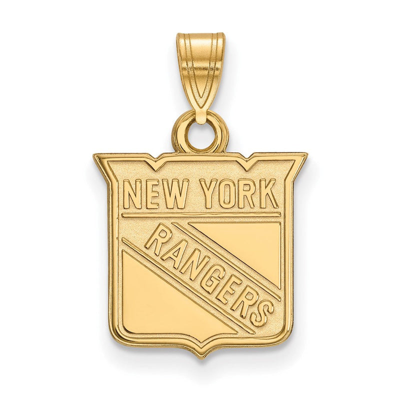 10K Gelbgold Nhl Logoart New York Rangers Klein Anhänger