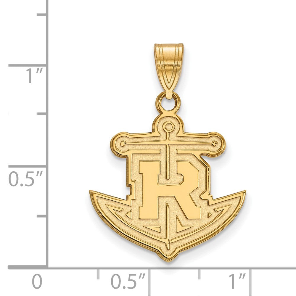 10K Gelbgold Logoart Rollins College Anker Groß Anhänger
