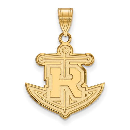 14K Gelbgold Logoart Rollins College Anker Groß Anhänger