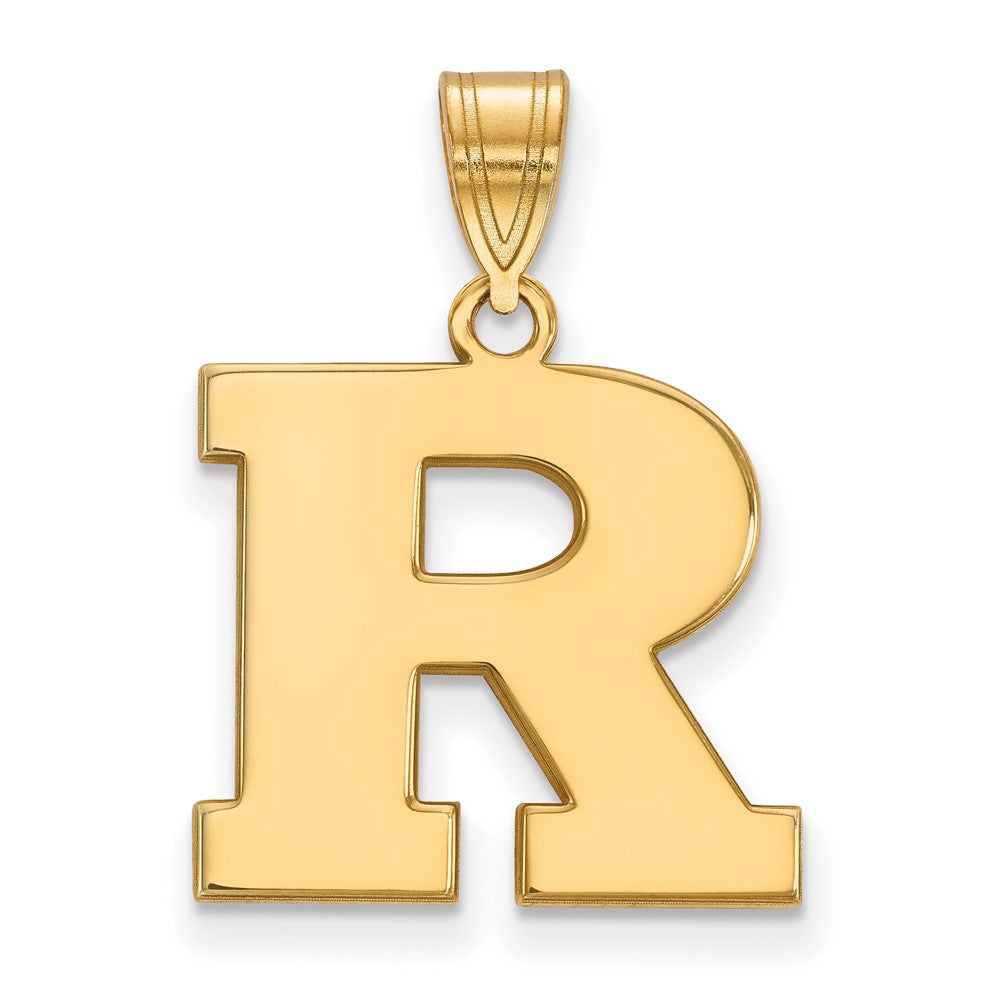 10K Gelbgold Logoart Rutgers University Buchstabe R Mittel Anhänger