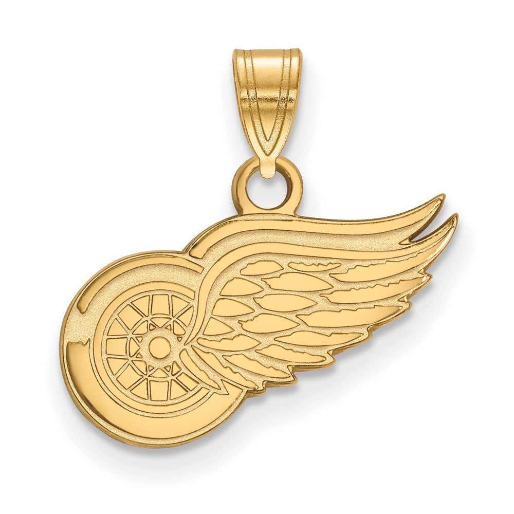 14K Gelbgold Nhl Logoart Detroit Rot Flügel Klein Anhänger