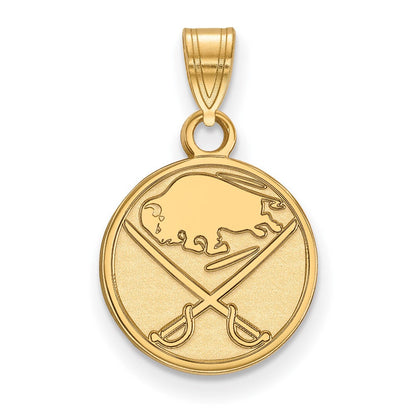 10K Gelbgold Nhl Logoart Buffalo Sabres Klein Anhänger