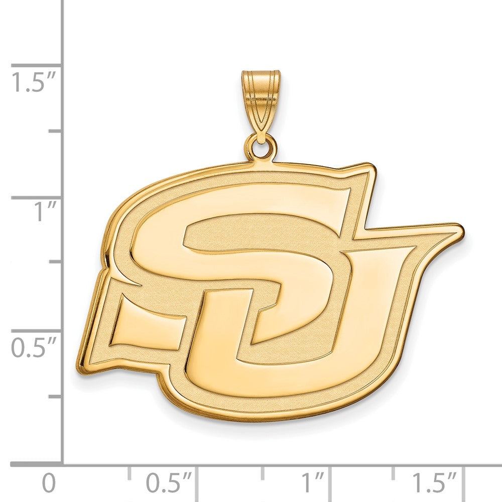 10K Gelbgold Logoart Southern University Jaguars Extra Groß Anhänger