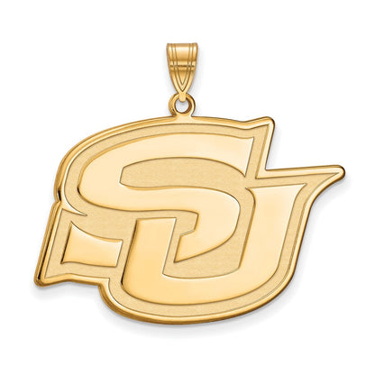 10K Gelbgold Logoart Southern University Jaguars Extra Groß Anhänger