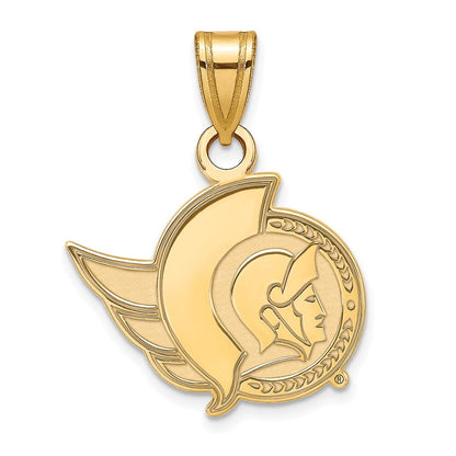 10K Gelbgold Nhl Logoart Ottawa Senators Klein Anhänger