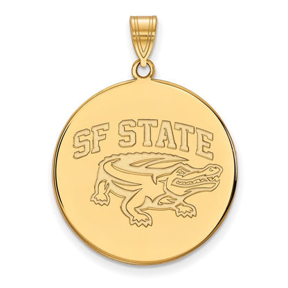 10K Gelbgold Logoart San Francisco State University Extra Groß Plättchen Anhänger