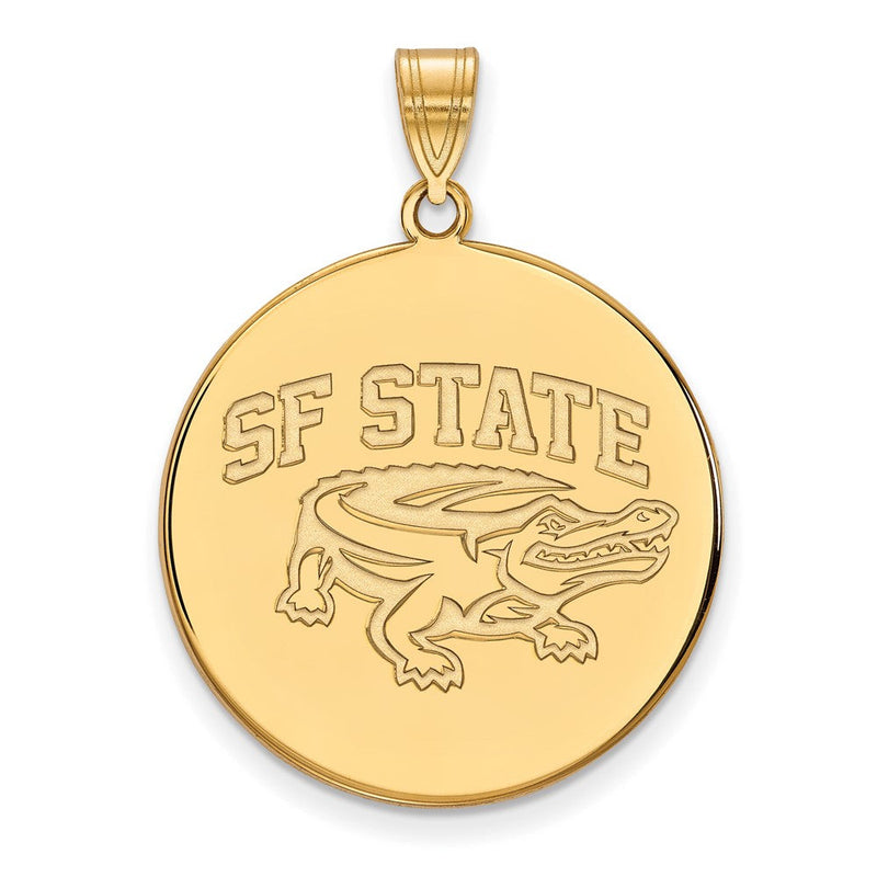 10K Gelbgold Logoart San Francisco State University Extra Groß Plättchen Anhänger