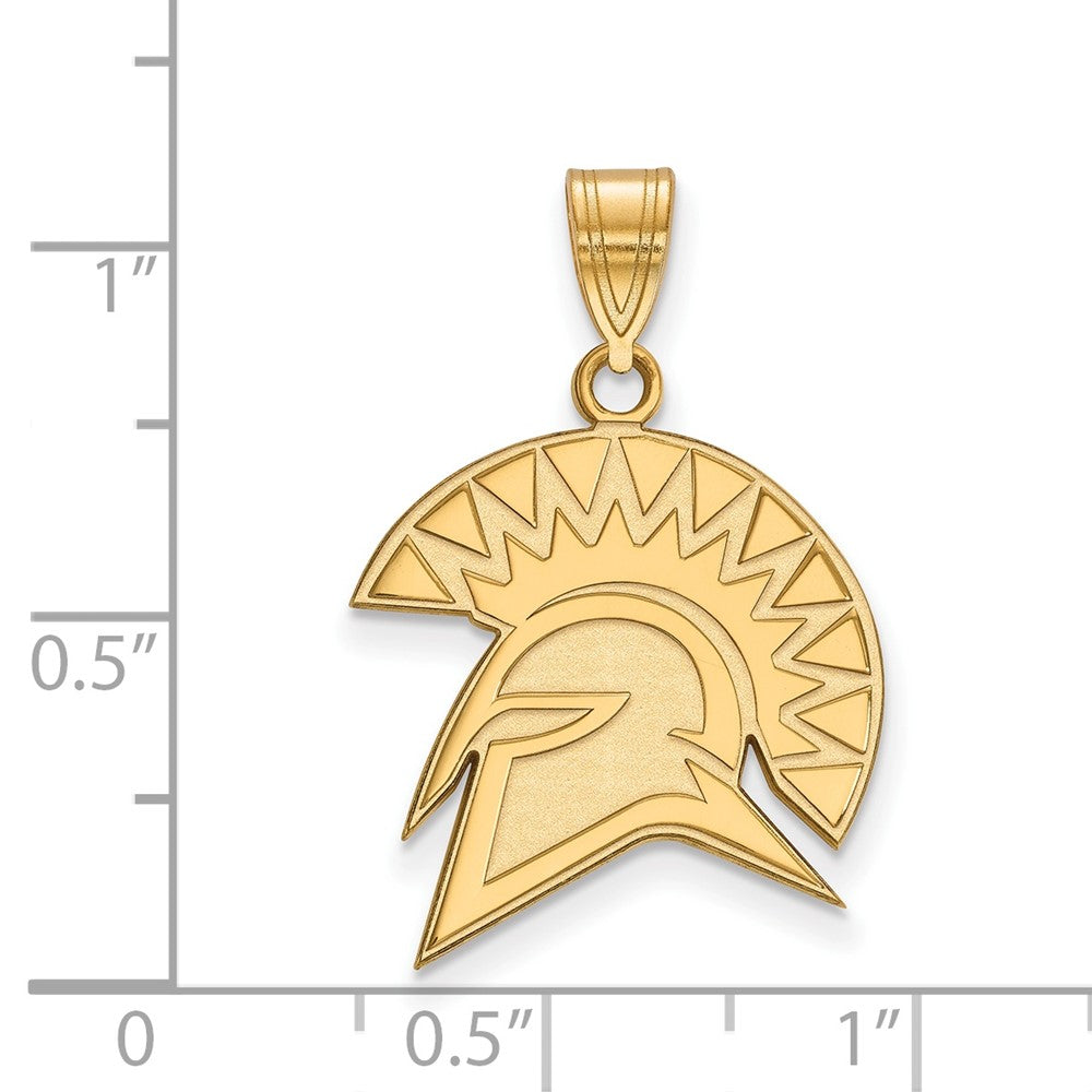 10K Gelbgold Logoart San Jose State University Spartan Groß Anhänger