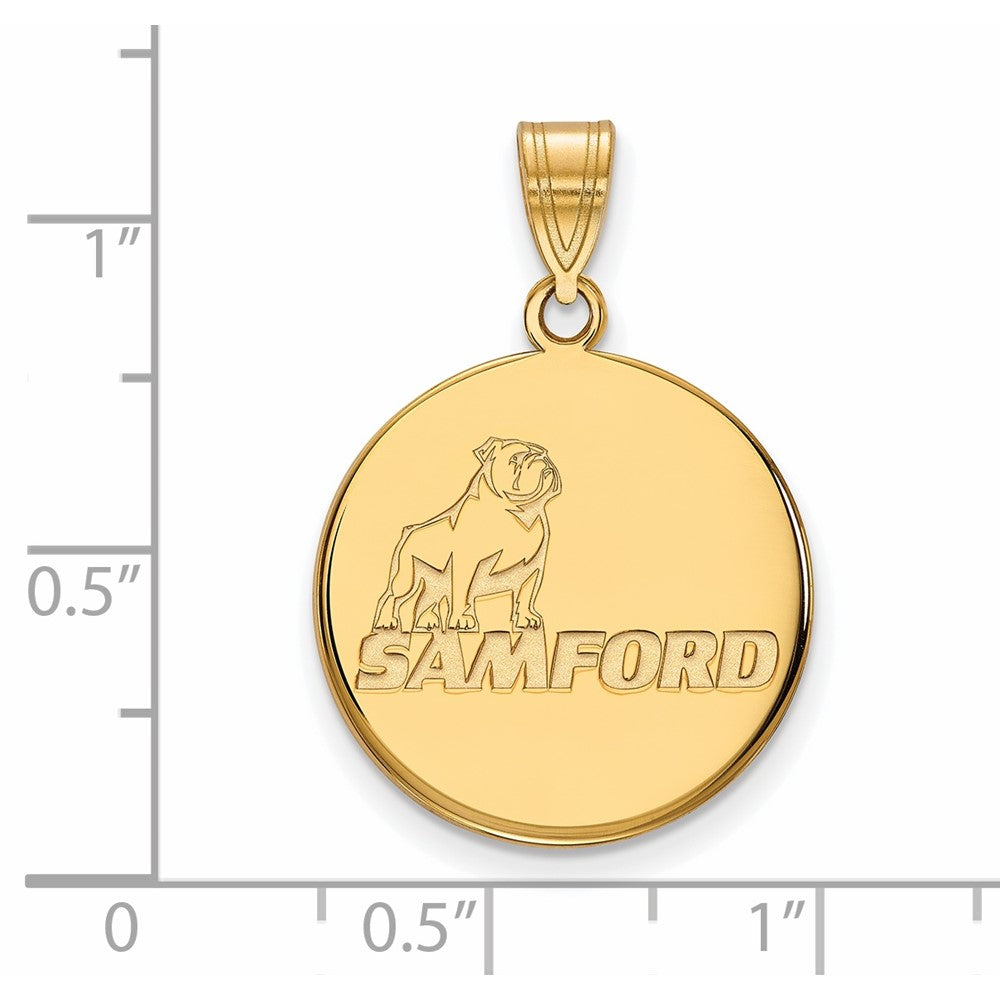 10K Gelbgold Logoart Samford University Groß Plättchen Anhänger