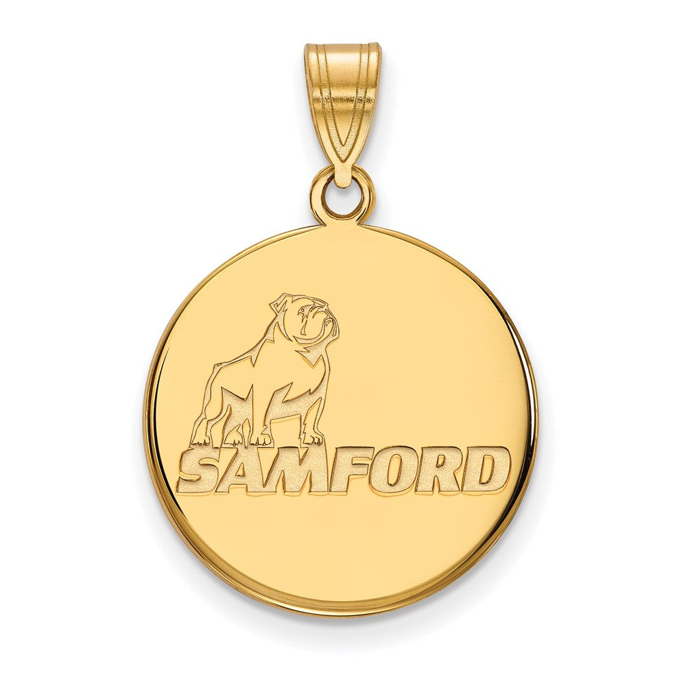10K Gelbgold Logoart Samford University Groß Plättchen Anhänger