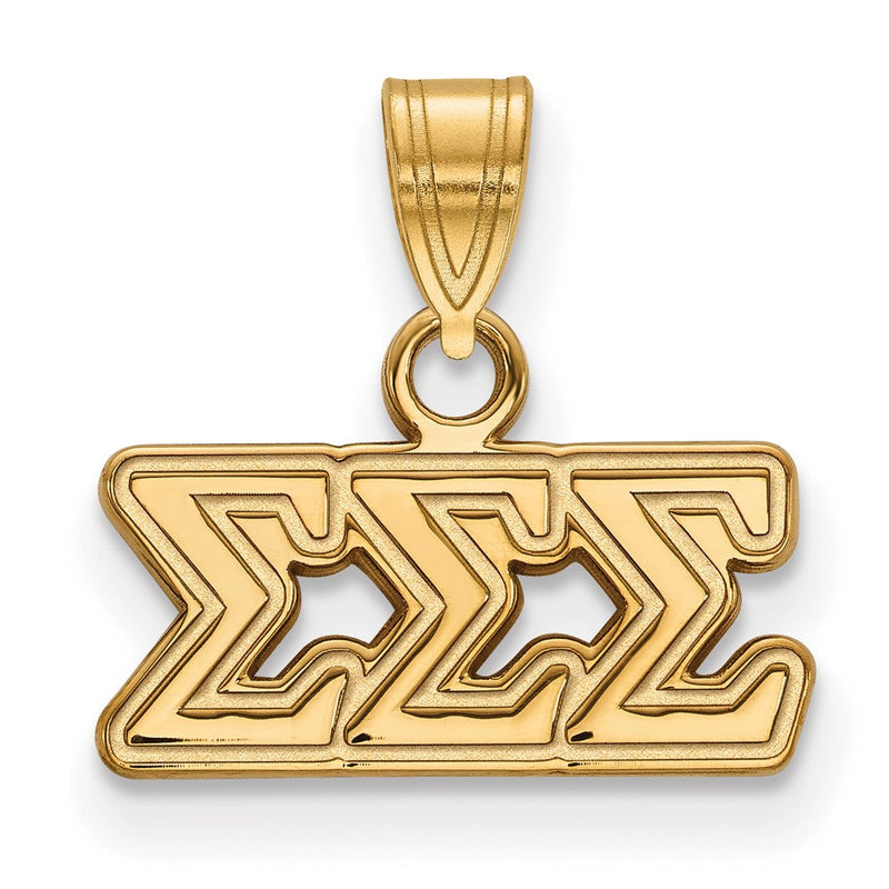 Vergoldet Sterlingsilber Logoart Sigma Sorority Greek Buchstaben Klein Anhänger
