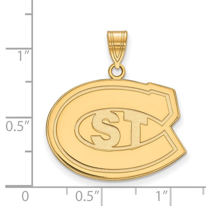 10K Gelbgold Logoart St. Cloud State University Groß Anhänger
