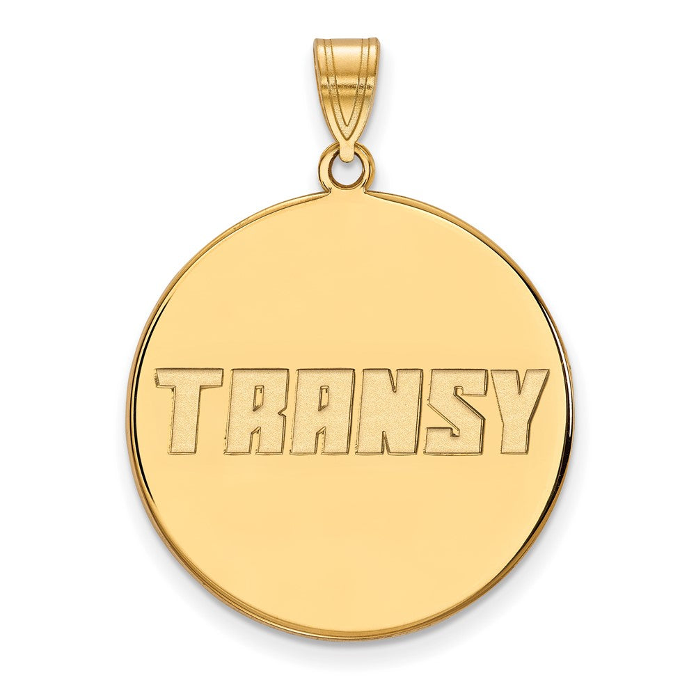 10K Gelbgold Logoart Transylvania University Extra Groß Plättchen Anhänger