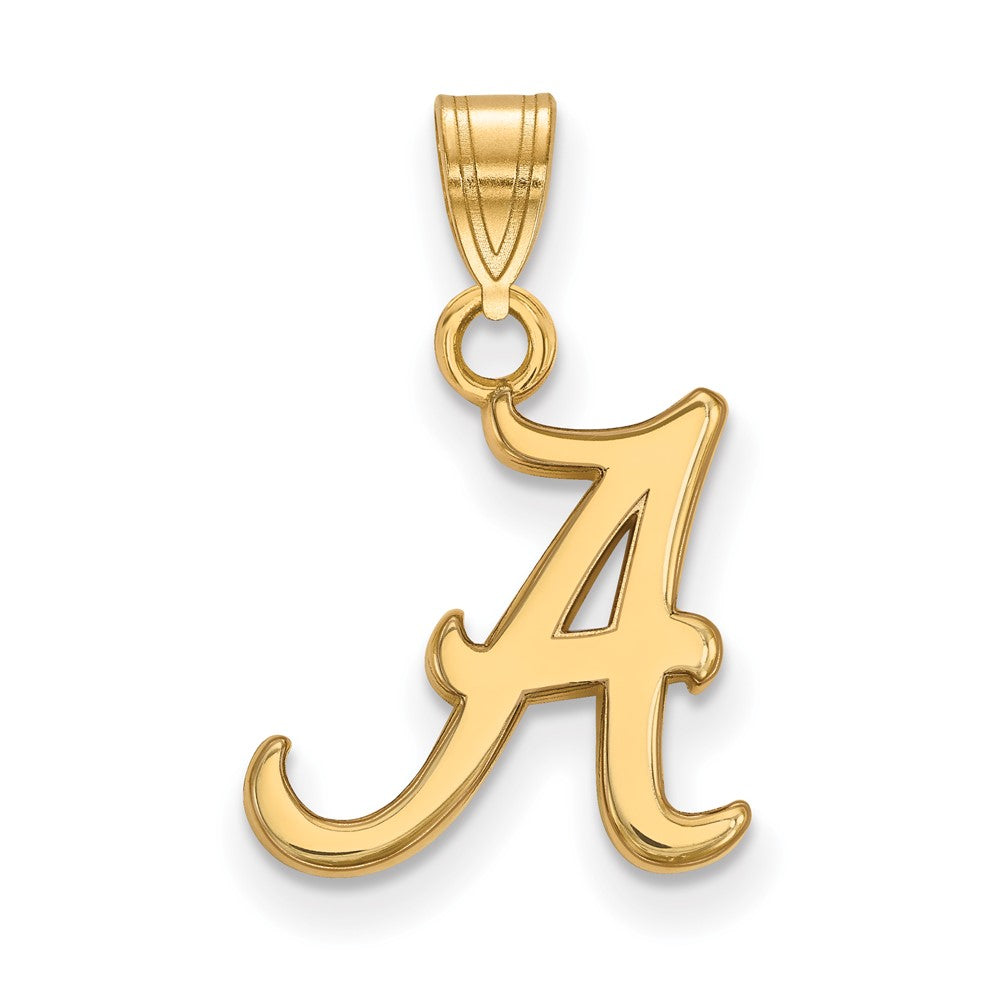 10K Gelbgold Logoart University Of Alabama Buchstabe A Klein Anhänger