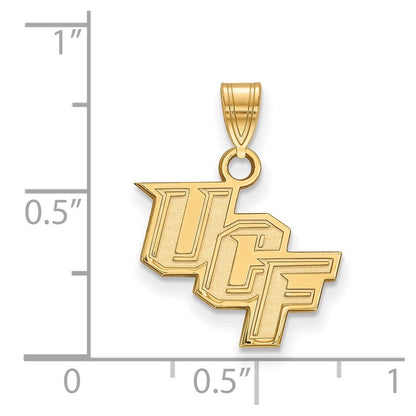 10K Gelbgold Logoart University Of Central Florida U C F Klein Anhänger