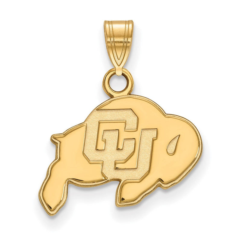 10K Gelbgold Logoart University Of Colorado Buffalo Klein Anhänger